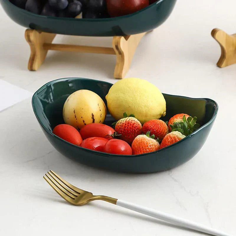 Norvo | BambuNest – Moderne Bambus Fruktkurv med Fjernbare Fat & Flerlagsdesign