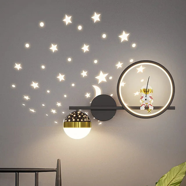 Norvo | Barnerom Vegglampe – Stilig stjerneformet LED vegglampe for barn | Mildt lys for soverommet