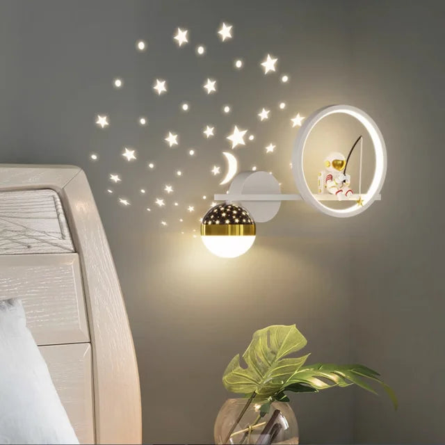 Norvo | Barnerom Vegglampe – Stilig stjerneformet LED vegglampe for barn | Mildt lys for soverommet