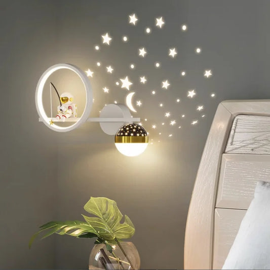 LED Barnerom Vegglampe med Stjernehimmel – Moderne Vegglampe for Barn