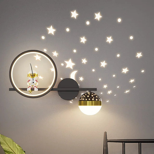 Norvo | Barnerom Vegglampe – Stilig stjerneformet LED vegglampe for barn | Mildt lys for soverommet