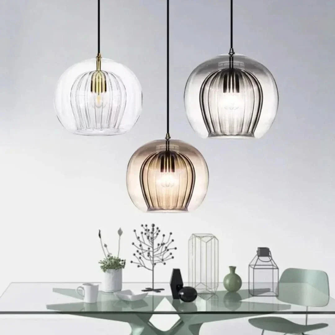 Norvo | TimberGlow - Moderne Glass Pendellampe