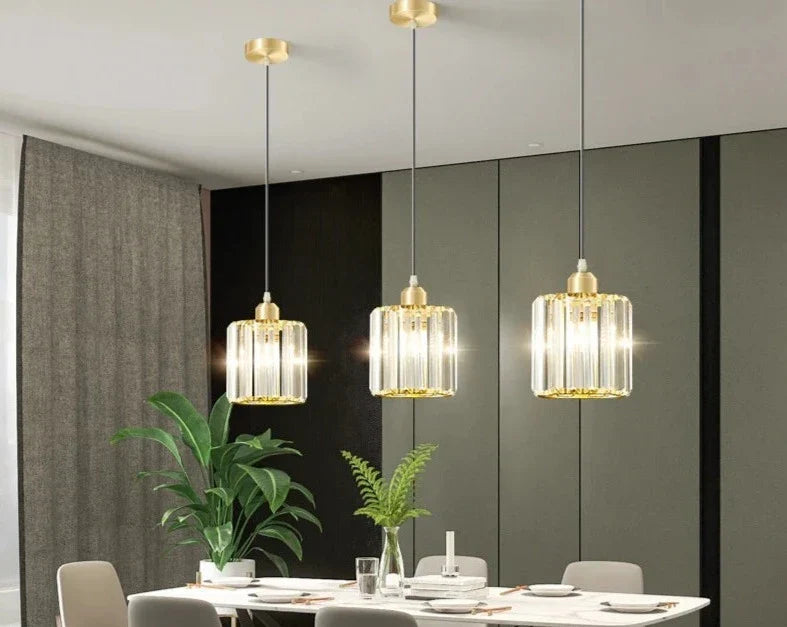 Elegant krystallpendellampe – luksusbelysning for spisestue og stue | Norvo