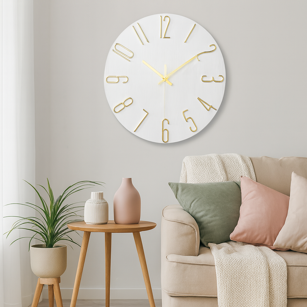 Norvo | Moderne Kvarts Stille Veggklokke