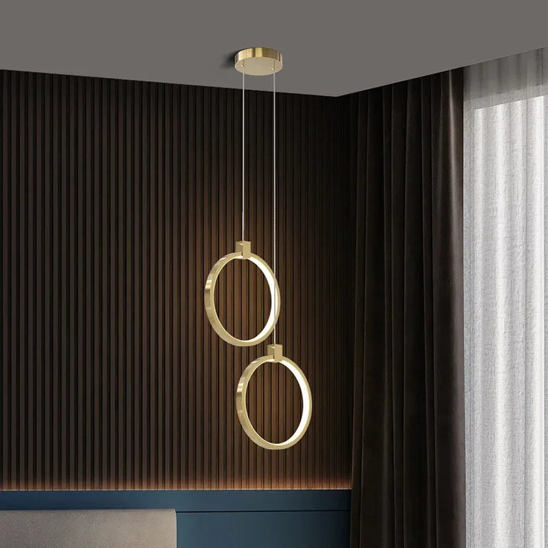 Norvo | Elegant Double Ring Pendant Light | DuoGlow