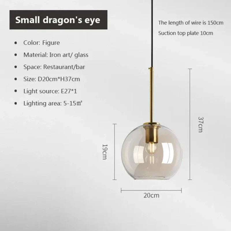 Norvo | NordicGlas - Moderne skandinavisk glasspendellampe for spisestue og stue