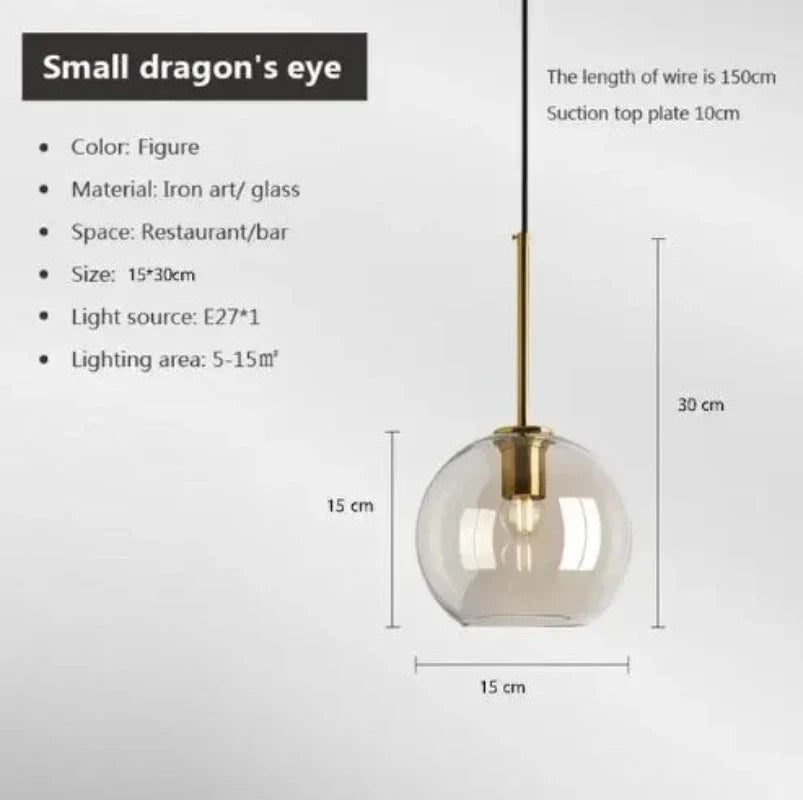Norvo | NordicGlas - Moderne skandinavisk glasspendellampe for spisestue og stue