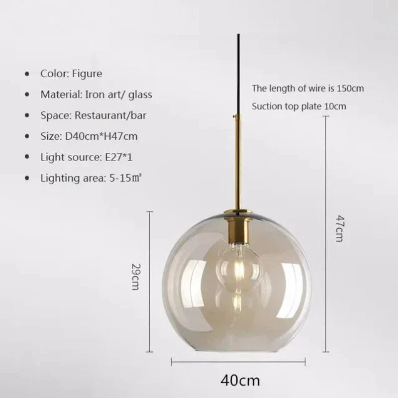 Norvo | NordicGlas - Moderne skandinavisk glasspendellampe for spisestue og stue