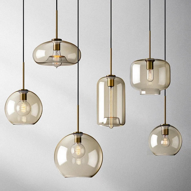 Norvo | NordicGlas - Moderne skandinavisk glasspendellampe for spisestue og stue