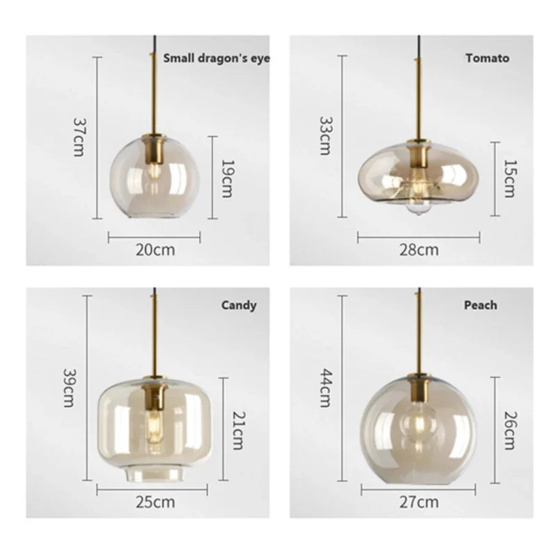 Norvo | NordicGlas - Moderne skandinavisk glasspendellampe for spisestue og stue