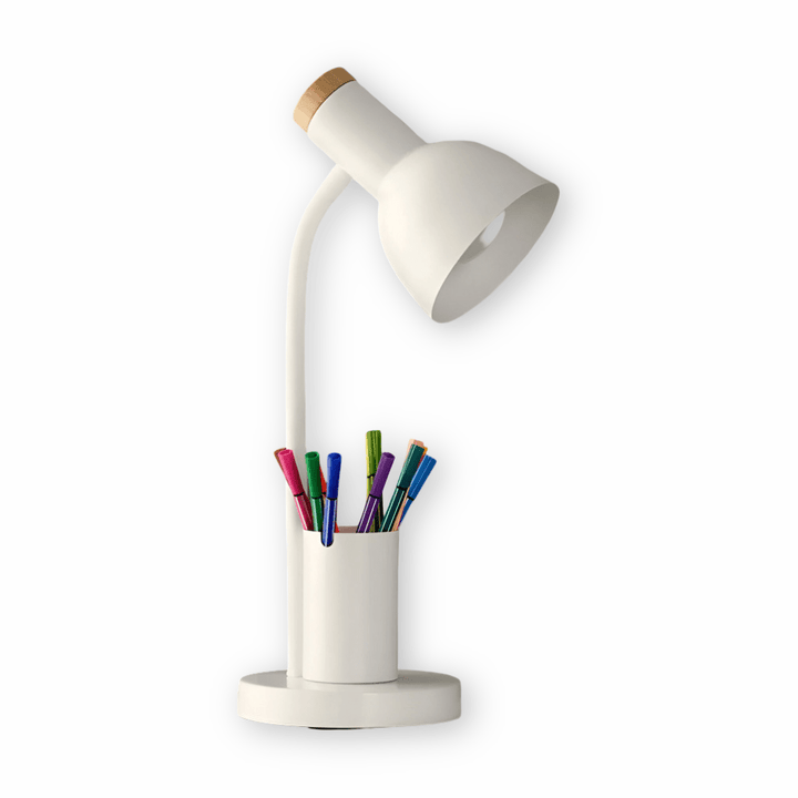 Norvo | Moderne LED Skrivebordslampe med Pennholder for Skrivebord & Hjem