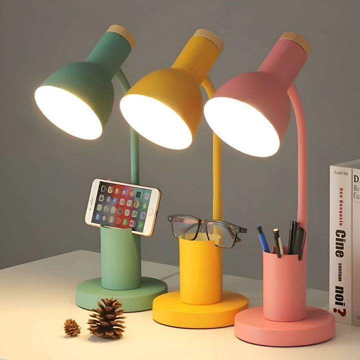 Norvo | Moderne LED Skrivebordslampe med Pennholder for Skrivebord & Hjem