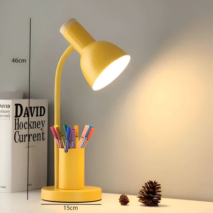 Norvo | Moderne LED Skrivebordslampe med Pennholder for Skrivebord & Hjem