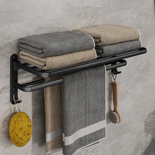 Norvo | Moderne Sammenleggbar Håndkleholder – Plassbesparende Design for Stilige Bad