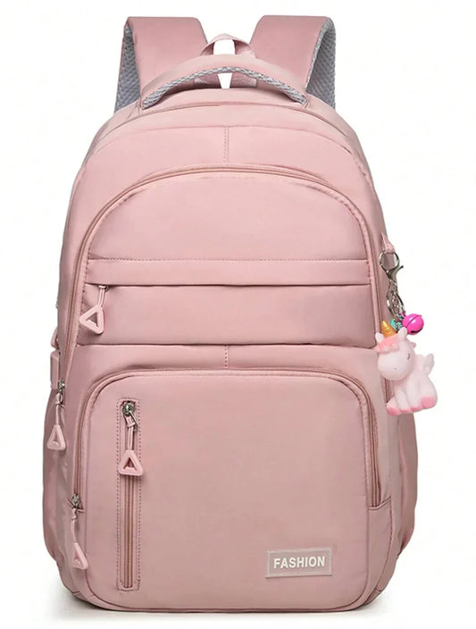 Norvo | Vanntett Rosa Jente Ryggsekk med Laptoprom – Stilfull og Praktisk Skoleveske