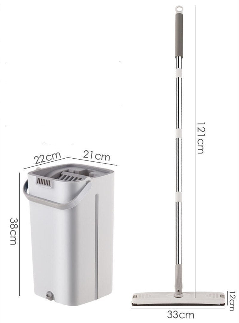 Norvo | Ultimate 360° Mopp & bøtte sett med aluminiums håndtak