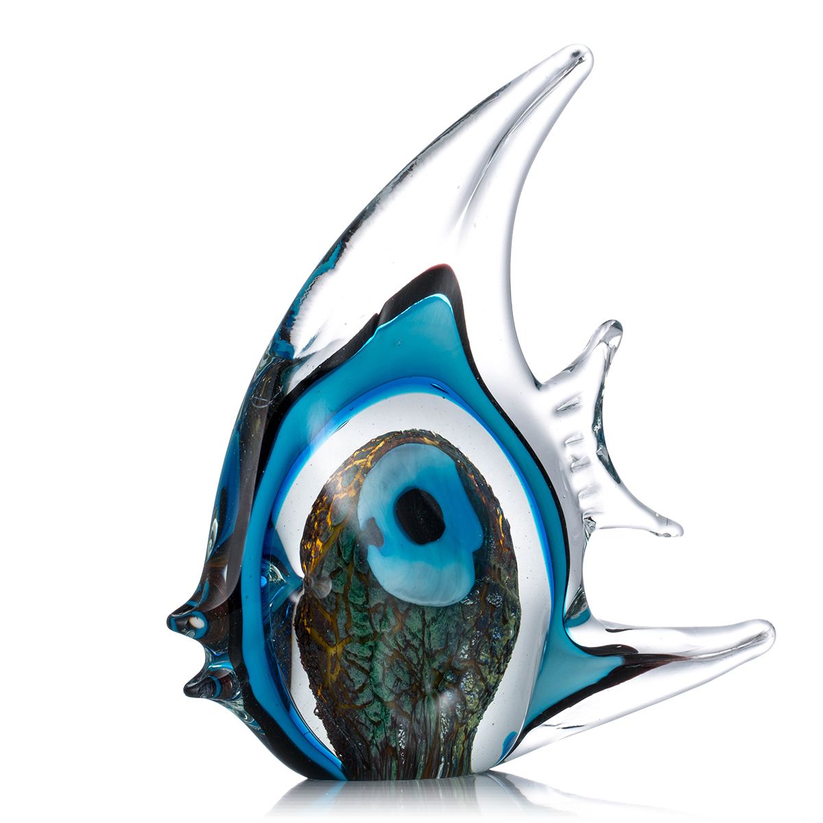 Norvo | Flerfargede Prikkete Tropiske Fisk Delikat Glass Skulptur Elegant Leilighets Dekorasjon Glass Fisk Utmerket Rom Leilighets Dekorasjon Håndverk