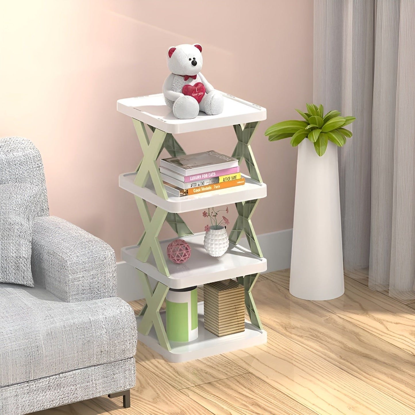 Norvo | FlexiStack Skohylle – Sammenleggbart flere skoholder for små rom