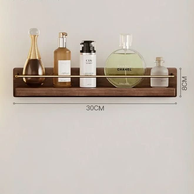 Norvo | Veggkleshenger laget av bambus med hylle & robuste kroker