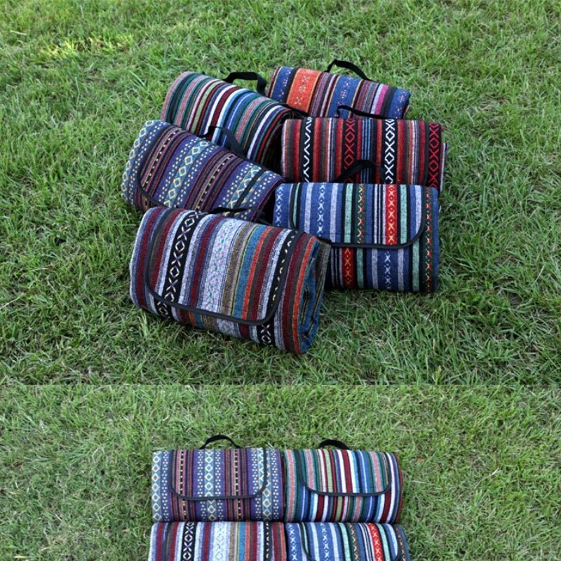 Norvo | Utendørs teppe | Vanntett piknikteppe med etnisk design for camping og turer