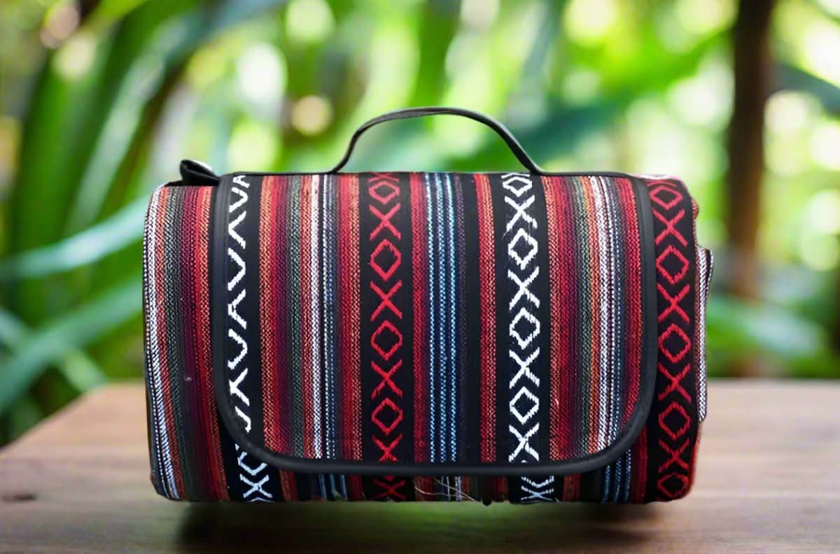 Norvo | Vanntett piknikmatte i etnisk stil for camping og utendørs komfort