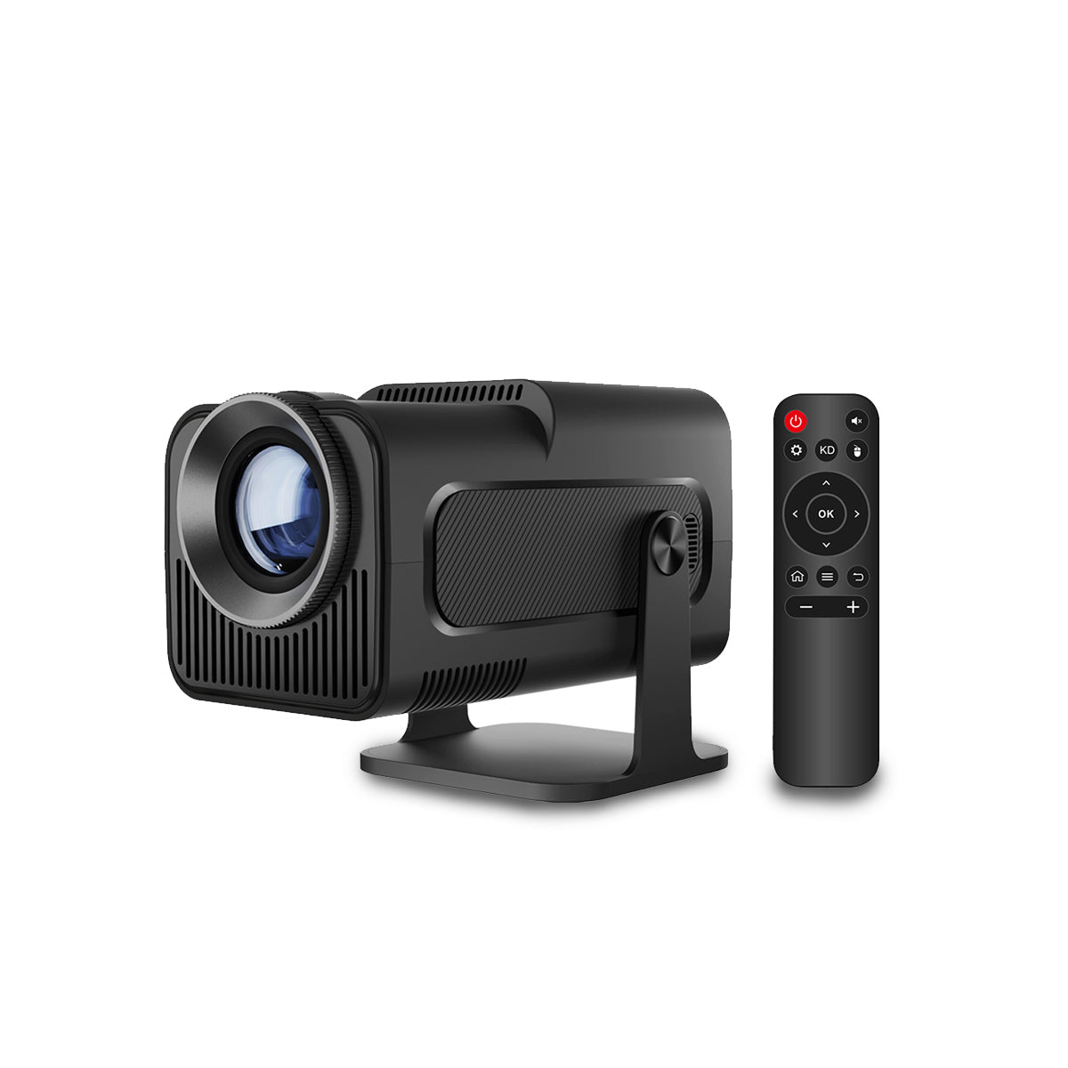 Norvo | CineBeam 4K Mini Projektor – Bærbar Hjemmekino med 180° Rotasjon