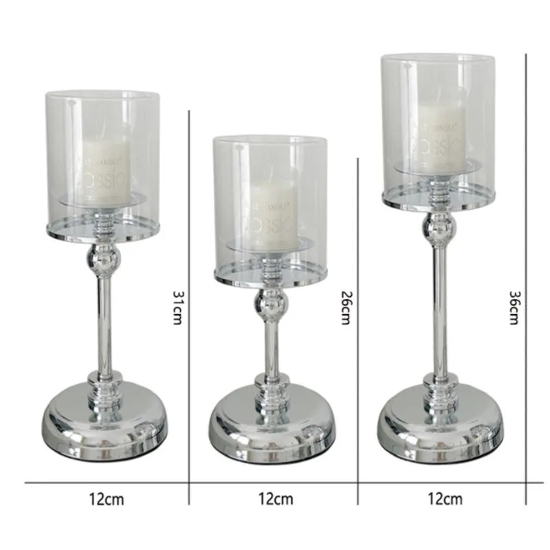 Eleganter nordischer Kerzenhalter für luxuriöse Heimdekoration und Restaurant-Ornament