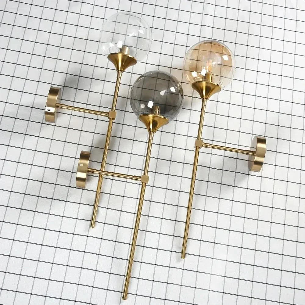 Norvo | Skandinavisk Glassvegglampe med Varm LED Lys