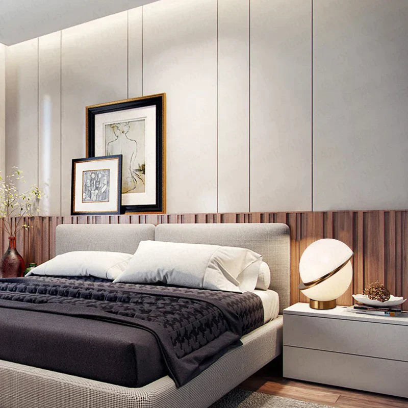 Norvo | Skandinavisk Snøglobus Lampe – Elegant Hvit Kule