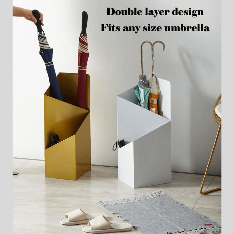 Norvo | DripFrame Paraplystativ med Dryppbrett – Skandinavisk Minimalistisk Metall Paraplyholder