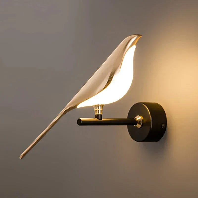 Nordisk gold bird LED wall lamp - creative wall lamp