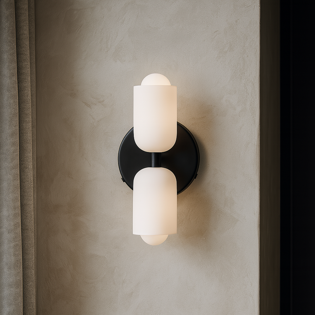 Norvo | Nordisk vegglampe med diffust lys – minimalistisk design for soverom og stue