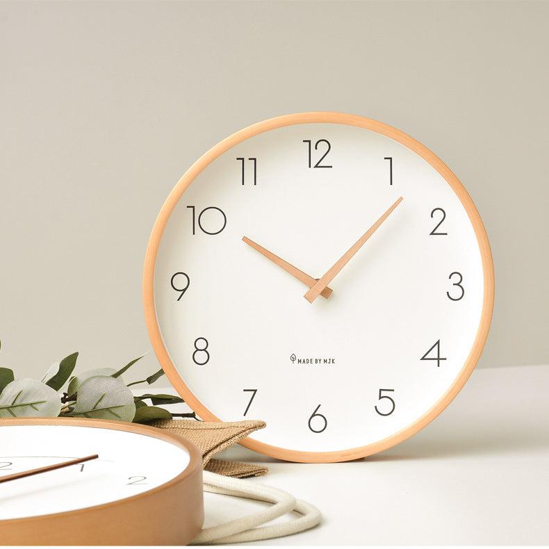 Norvo | Nordisk Minimalistisk Tre Stille Veggklokke