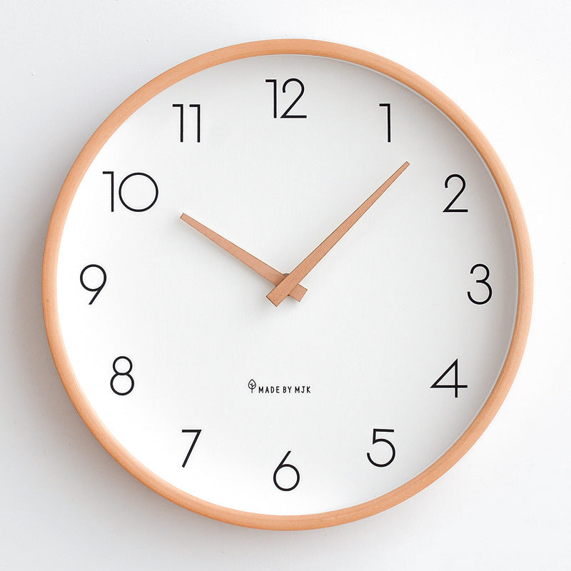 Norvo | Nordisk Minimalistisk Tre Stille Veggklokke