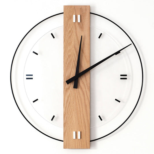 Norvo | Solid Wood Nordic Veggdekorasjon Klokke 40cm
