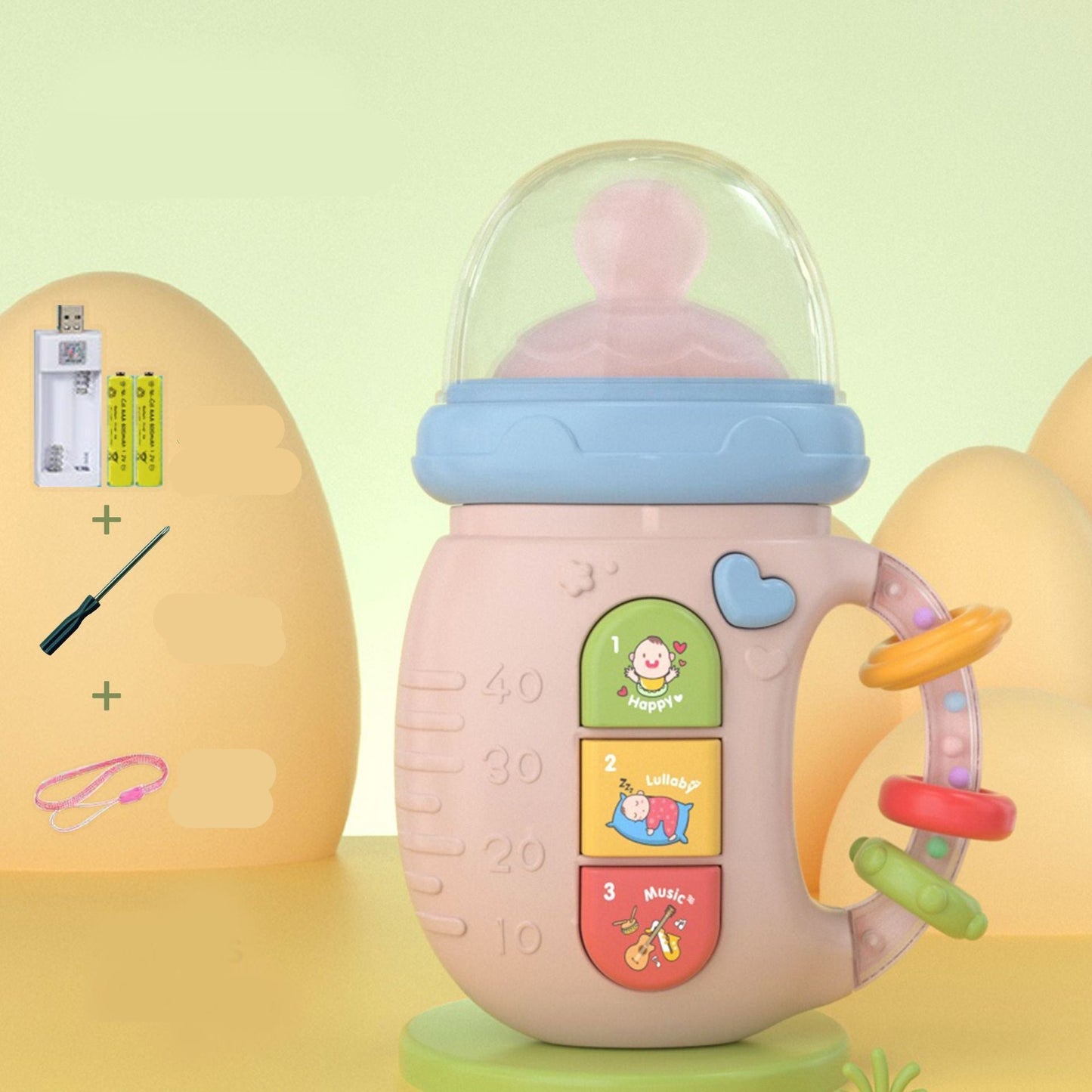 Norvo | Musikalsk babyvoks med bitingring og rangle