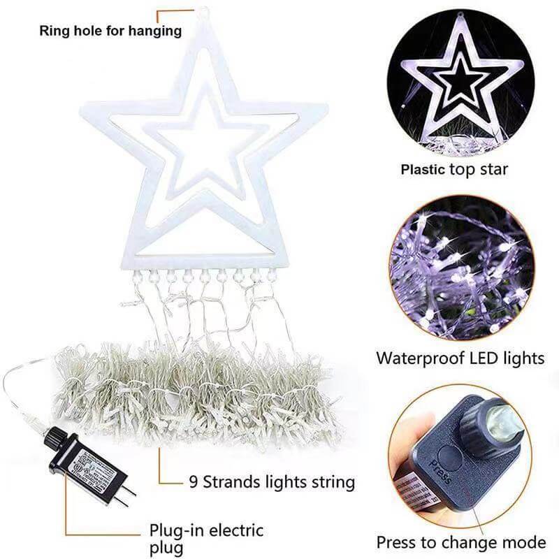 Norvo | Star Waterfall Light Christmas Meteor Lights LED String Lights