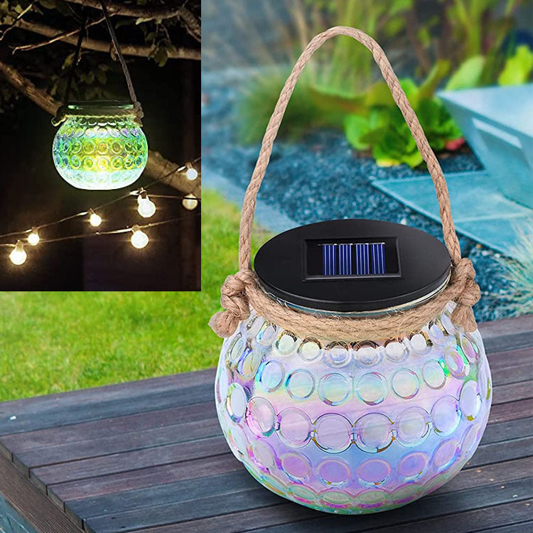 Norvo | Solar Cracked Glass Bottle LED Ute Dekorativ Hengende Lys
