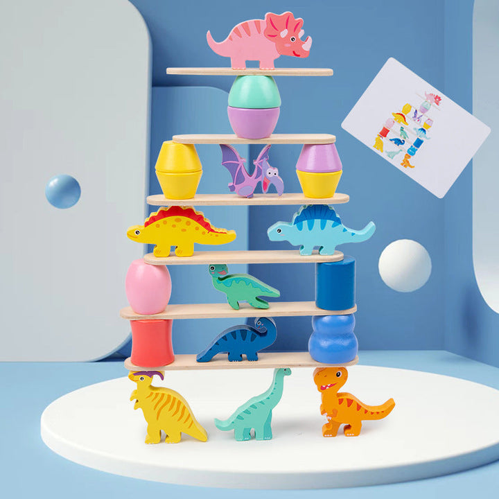 Norvo | Montessori Dinosaur Stacking Game