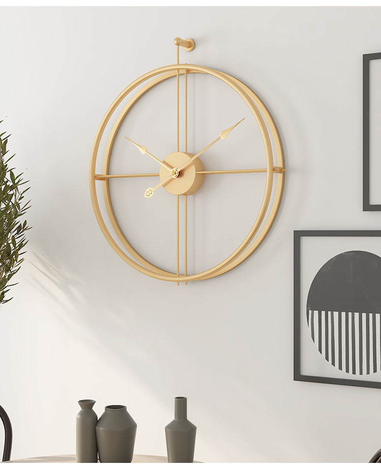 Norvo | Nordic Minimalist Stor Stille Veggklokke 20 Tommer