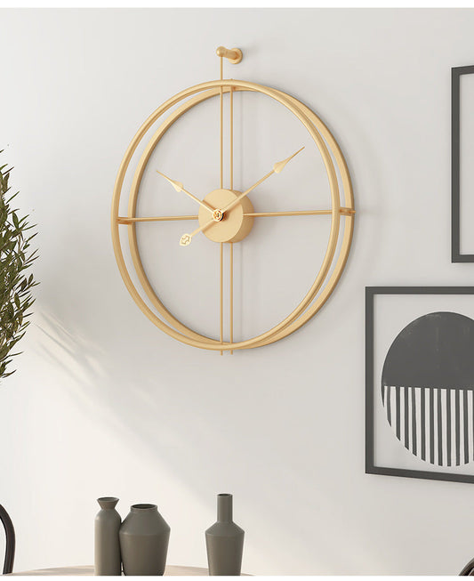 Norvo | Nordic Minimalist Stor Stille Veggklokke 20 Tommer