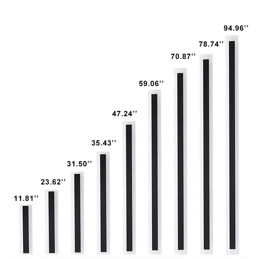 Norvo | Minimalistisk Utvidet Stangformet 1-Lys LED Akryll Utendørs Vanntett Vegglampe