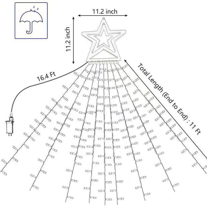 Norvo | Star Waterfall Light Christmas Meteor Lights LED String Lights