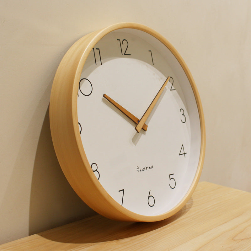Norvo | Nordisk Minimalistisk Tre Stille Veggklokke