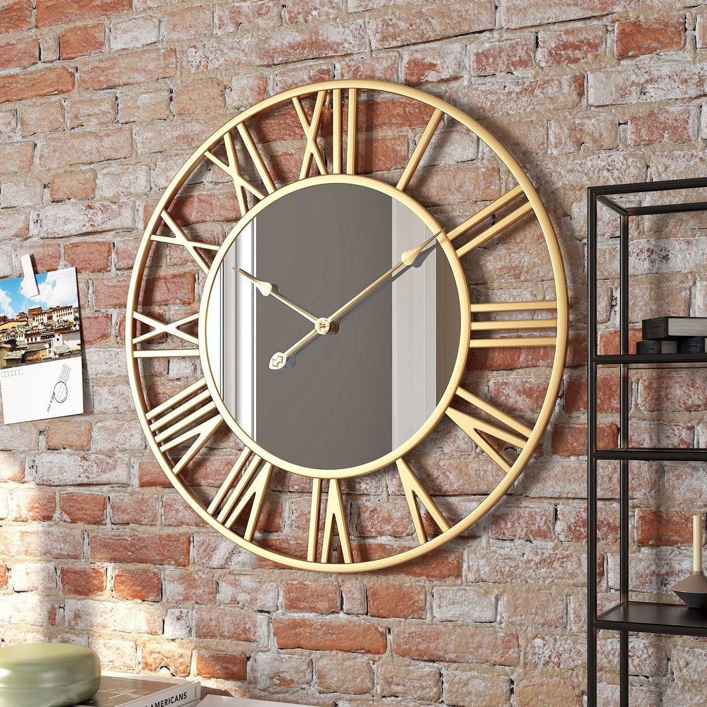 Norvo | Metal Vintage Stor Veggur med Speil 39cm