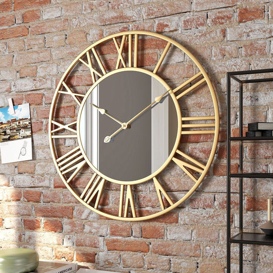 Norvo | Metal Vintage Stor Veggur med Speil 39cm