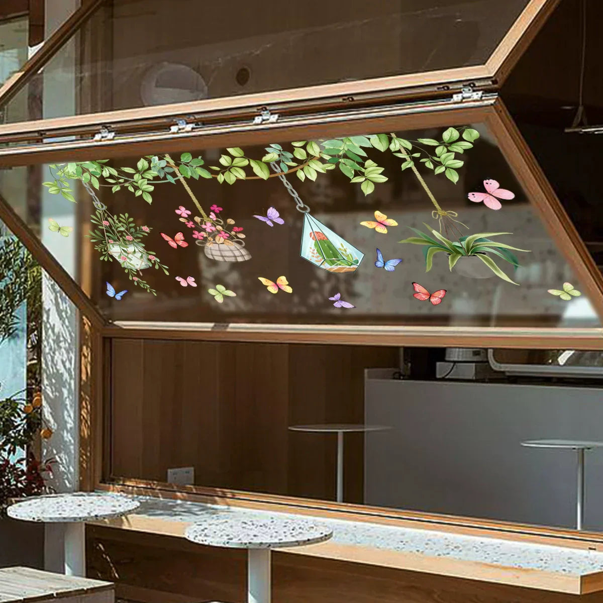 Norvo | 💐 Fargerik Blomsterbukett Vindu Klistremerke 🖼️ (Fjernbar uten å etterlate merker)