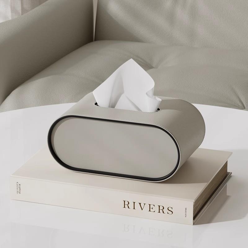 Norvo | Vev boks - Oval Eleganse - Lærdesign - Funksjonell & Stilig