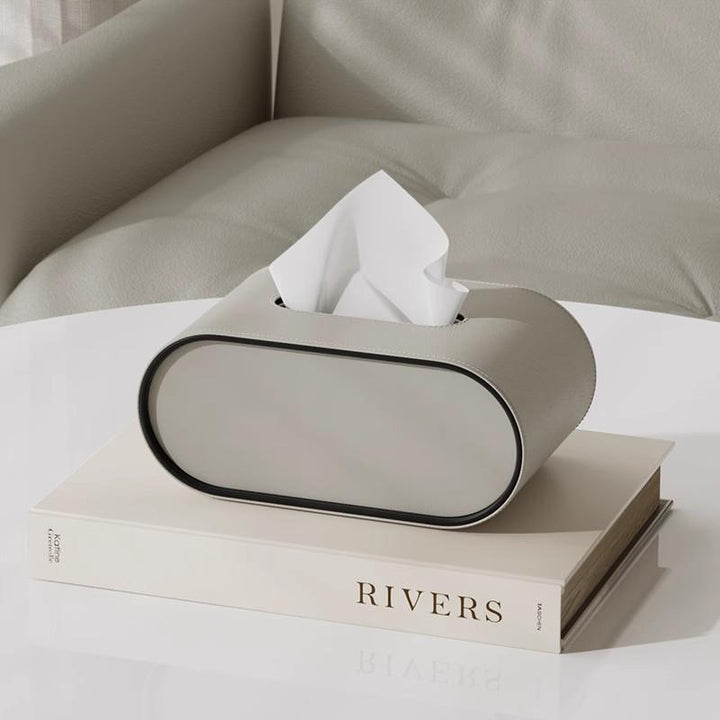 Norvo | Vev boks - Oval Eleganse - Lærdesign - Funksjonell & Stilig