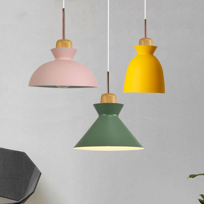 Norvo | AuroraLite Nordic Pendant Lamp | Metal Design | 1-Light | Modern Color Options